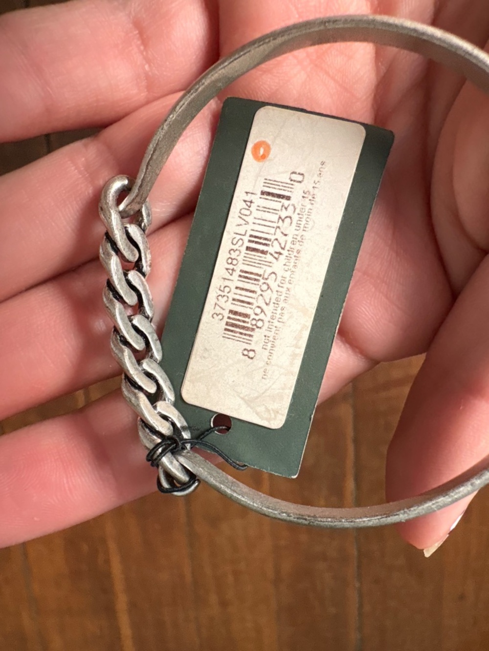 ALLSAINTS curb link bangle bracelet - Picture 4 of 5